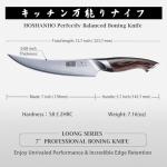 HOSHANHO Boning Knife 7 Inch, High Carbon Stainless Steel Fillet Knife for Fish, Professional Japanese Sharp Kitchen Filleting Knives for Meat Cutting