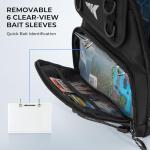 KastKing BaitSpace Standard Fishing Tackle Sling Bag, Water-resistant Sling Pack for Bank, Wader & Boat Fishing, Rod & Beverage Holder, Adjustable Straps, Durable 420D Nylon Fabric