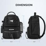 KastKing BaitSpace Standard Fishing Tackle Sling Bag, Water-resistant Sling Pack for Bank, Wader & Boat Fishing, Rod & Beverage Holder, Adjustable Straps, Durable 420D Nylon Fabric