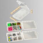 Pocket Fishing Tackle Storage Box-Organizer for Speed Clips/Steel Hooks/Weights/Sinkers/Swivels/Pre-Rigged Swimbaits/Jointed, Grub Baits-for Bass, Trout (Pack of 3)