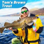 16pcs Fishing Lures Spinner Baits, Trout Bass Salmon Lures Kit with Treble Fishing Hooks & Rooster Tail, Fishing Gears Spinnerbait Spoons Baits for Freshwater Saltwater Trout, Gift for Men