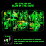 Master Ice Fishing Jigs Kit, Glow in Dark Ice Fishing Lures Set with Sensitive Jig Heads for Panfish, Crappie, Walleye, Perch with Tackle Storage Box(100pcs)