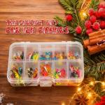 Master Ice Fishing Jigs Kit, Glow in Dark Ice Fishing Lures Set with Sensitive Jig Heads for Panfish, Crappie, Walleye, Perch with Tackle Storage Box(100pcs)