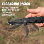 AOSILEY Pocket Folding Knife with Stainless Steel Point Lock Blade Knives and Lightweight Lockback Multi-Tool for Camping, Outdoor, Hunting，Survival and EDC