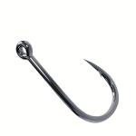 Elvaesther 1600PCS Barbed Fishing Hooks with Holes, Bait Holder Hooks in 10 Sizes, Carbon Steel Powerful Worm Hooks for Bass, Saltwater & Freshwater Fishing