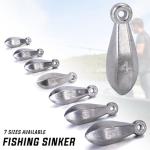 Sougayilang Fishing Weights Sinkers Bank Sinkers Bullet Weights for Surf Fishing Pier Bank Fishing Saltwater Fishing Gear 1oz to 12oz