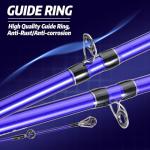 Sougayilang Inshore Saltwater Fishing Rods Combo, 7-Foot Casting Rods with ECT15L Trolling Reel, Contoured EVA Handles & Fighting Butt- Left Handed