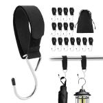 Jeyntanc 14Pcs Ice Fishing Coat Hooks, Outdoor Hun/ting Tent Hanging Hooks Ice Fishing Shelter Accessories Hanging Storage for IceFishing Tents Outdoor Camping(Color:Black)