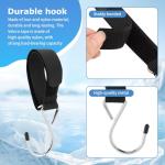 Jeyntanc 14Pcs Ice Fishing Coat Hooks, Outdoor Hun/ting Tent Hanging Hooks Ice Fishing Shelter Accessories Hanging Storage for IceFishing Tents Outdoor Camping(Color:Black)