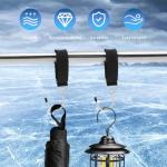 Jeyntanc 14Pcs Ice Fishing Coat Hooks, Outdoor Hun/ting Tent Hanging Hooks Ice Fishing Shelter Accessories Hanging Storage for IceFishing Tents Outdoor Camping(Color:Black)