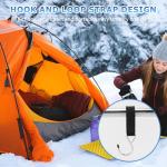 Jeyntanc 14Pcs Ice Fishing Coat Hooks, Outdoor Hun/ting Tent Hanging Hooks Ice Fishing Shelter Accessories Hanging Storage for IceFishing Tents Outdoor Camping(Color:Black)