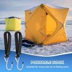 Jeyntanc 14Pcs Ice Fishing Coat Hooks, Outdoor Hun/ting Tent Hanging Hooks Ice Fishing Shelter Accessories Hanging Storage for IceFishing Tents Outdoor Camping(Color:Black)