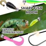 1/12, 1/8, 1/4, 3/8, 1/2 oz Jig Heads 10-Pack, Round Ball Jig Head Hooks Kit with 5 Versatile Weights for Freshwater Saltwater Bass Trout Crappie Fishing Lures, THOUISLAND