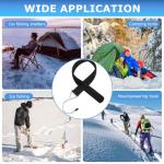 Jeyntanc 14Pcs Ice Fishing Coat Hooks, Outdoor Hun/ting Tent Hanging Hooks Ice Fishing Shelter Accessories Hanging Storage for IceFishing Tents Outdoor Camping(Color:Black)