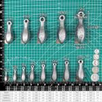 Dr.Fish 5 Pack Bank Sinkers Lead Fishing Weights, Freshwater Catfishing Weights River Channel Surf Fishing Saltwater 4oz