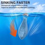 Dr.Fish 5 Pack Bank Sinkers Lead Fishing Weights, Freshwater Catfishing Weights River Channel Surf Fishing Saltwater 4oz