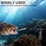 Dr.Fish 5 Pack Bank Sinkers Lead Fishing Weights, Freshwater Catfishing Weights River Channel Surf Fishing Saltwater 4oz