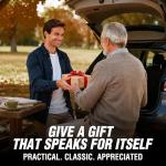 Mossy Oak Fixed Blade Bowie Knife, 2-piece Hunting Knife with Leather Handle Featuring Laser Pattern, Sheath Included