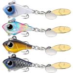 TRUSCEND Wide Search Cover Vibe Tail Spinner, Easy Catch Fishing Lures with Vibrating, Swimming, Jigging Action, BKK Super Slide Sharp Hook, Accurate Long Cast Fishing Spinner for Bass, Trout 1/4oz