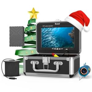 Eyoyo Underwater Fishing Camera, Ice Fishing Video Camear 1000TVL with 7 inch LCD Monitor, Waterproof Camera, 12pcs Infrared Lights Fish Finder for Ice Fishing, Lake, Boat