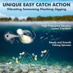 TRUSCEND Wide Search Cover Vibe Tail Spinner, Easy Catch Fishing Lures with Vibrating, Swimming, Jigging Action, BKK Super Slide Sharp Hook, Accurate Long Cast Fishing Spinner for Bass, Trout 1/4oz
