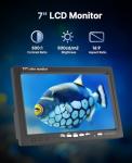 Eyoyo Underwater Fishing Camera, Ice Fishing Video Camear 1000TVL with 7 inch LCD Monitor, Waterproof Camera, 12pcs Infrared Lights Fish Finder for Ice Fishing, Lake, Boat