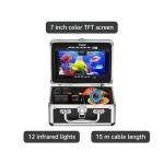 Eyoyo Underwater Fishing Camera, Ice Fishing Video Camear 1000TVL with 7 inch LCD Monitor, Waterproof Camera, 12pcs Infrared Lights Fish Finder for Ice Fishing, Lake, Boat