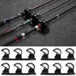 VEYWANE Fishing Rod Racks for Boat/Wall/Truck Bed, 3-Poles Storage Holders with Rubber Band Clips 2 Packs