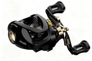 Fishing Baitcasting Reel, Baitcaster Fishing Reels with 18+1BB Stainless Steel Ball Bearings,Magnetic Braking System for Fishing Saltwater Freshwater, Available in 7.2:1 Black Gold Left