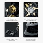 Fishing Baitcasting Reel, Baitcaster Fishing Reels with 18+1BB Stainless Steel Ball Bearings,Magnetic Braking System for Fishing Saltwater Freshwater, Available in 7.2:1 Black Gold Left