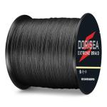 Dorisea Extreme Braid 100% Pe Black Braided Fishing Line 109Yards-2187Yards 6-550Lb Test Fishing Wire Fishing String Incredible Superline Zero Stretch (100m/109Yards 300lb/1.0mm(8Strands))