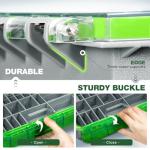 Ghosthor Fishing Tackle Box, Waterproof 3600 and 3700 Tackle Trays, Plastic Tackle Box Organizer with Removable Dividers, Storage Lure Box and Terminal Tackle Storage