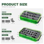 Ghosthor Fishing Tackle Box, Waterproof 3600 and 3700 Tackle Trays, Plastic Tackle Box Organizer with Removable Dividers, Storage Lure Box and Terminal Tackle Storage