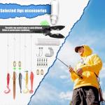 𝗘𝗫𝗔𝗨𝗥𝗔𝗙𝗘𝗟𝗜𝗦 Fishing Gear Fishing Lures Kit 142pcsTackle Box Included Crankbaits Spoon Pliers Hooks Jigs Weights and Other Accessories Swimbait Lure Gear Kit Gifts Bass Lure Freshwater