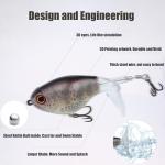 EXAURAFELIS Fishing Lures Whopper Propeller swimbaits Top Water Fishing Lure Plopper Topwater Bass Bait Lure with Propeller Tail, Pencil Floating Lures for Bass Catfish Pike Perch