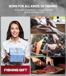 Sidomma Fillet Knife and Bait Knife Set Performance 5"-6"-7" G4116 German Flex Razor Sharp Stainless-Steel Blade with Sheath for Filleting and Boning, Pro Fishing Gear and Equipment Tools, Cool Fishing Gift for Men (Black-Red)