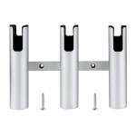Marinebaby Fishing Boat Rod Holder Aluminum,3 Link Tube Aluminum Rod Rack, Suit Boats & Yacht