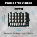 Evolution Fishing BallistiX HANGR 3.7D Tackle Tray - Waterproof, Angled Divider System, Anti-Corrosion, Single Latch, Clear Lid, Lure Box, Tackle Storage, Tackle Box Organizer