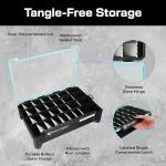 Evolution Fishing BallistiX HANGR 3.7D Tackle Tray - Waterproof, Angled Divider System, Anti-Corrosion, Single Latch, Clear Lid, Lure Box, Tackle Storage, Tackle Box Organizer