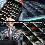 Evolution Fishing BallistiX HANGR 3.7D Tackle Tray - Waterproof, Angled Divider System, Anti-Corrosion, Single Latch, Clear Lid, Lure Box, Tackle Storage, Tackle Box Organizer