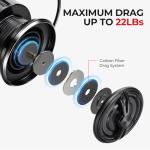 Piscifun Carbon XT Spinning Reels, Light to 6.6oz, Carbon Frame and Rotor, 22LBs Max Drag, 8+1 Shielded BB, 5.2:1 Gear Ratio, Smooth Powerful Freshwater Spinning Fishing Reel, 2000