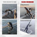 Hitorhike Fishing Rod Holder with Aluminum Alloy Base and One-Click Lock System Fits Round Square Tubes 0.59"~4.53" Enlarged Clamp Range for Bank Boat Kayak Fishing Rod Holder(2 Pack)