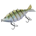BASSDASH Bone Swimbait Multi Jointed Hard Fishing Lure for Bass Trout Bluegill Pike with Angled Cut Segments 3.7in/0.66oz