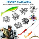PLUSINNO Fishing Lures, 292Pcs Tackle Box with Tackle Included, Crankbaits, Hooks, Weights, Fishing Accessories kit, Fishing Bait Lure Gear Kit Gift for Men Bass, Trout