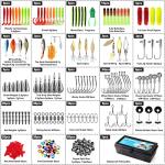 PLUSINNO Fishing Lures, 292Pcs Tackle Box with Tackle Included, Crankbaits, Hooks, Weights, Fishing Accessories kit, Fishing Bait Lure Gear Kit Gift for Men Bass, Trout