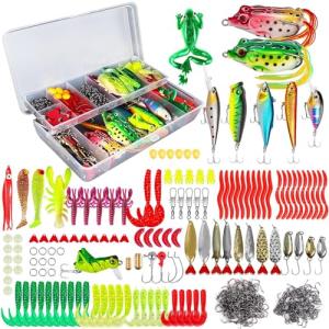 375pcs Freshwater Fishing Lures Kit with Tackle Box