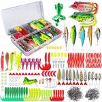 375pcs Freshwater Fishing Lures Kit with Tackle Box