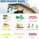 375pcs Freshwater Fishing Lures Kit with Tackle Box