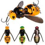 FONMANG Fishing Lures, 3-Piece Topwater Lures for Bass, Walleye, and Pike, 2025 New Wasp-Style Top Water Crawler for Freshwater & Saltwater Fishing, 2.6in, 15g
