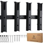 VEXPLO Adjustable Fishing Rod Holders for Boat Golf Cart Garage Kayak Crate Cooler Wagon RV, 4 Tube Wall-Mounted Boat Fishing Pole Holder